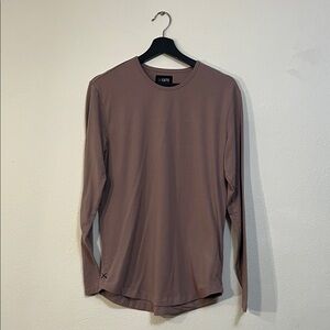 Cuts Clothing Men's Taupe Long Sleeve Tee